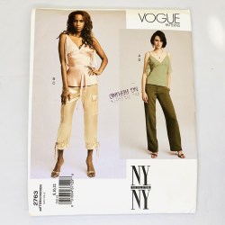 2763 VOGUE NY NY STRAPPY TOP,  LO RISE PANTS LENGTHS PATTERN 8-12 uncut